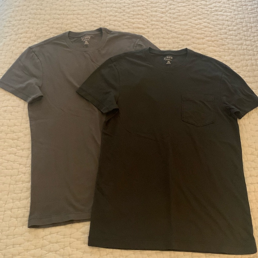 NEW - Lot of 2 J. Crew Broken In Pocket Tees, Size XS Slim
